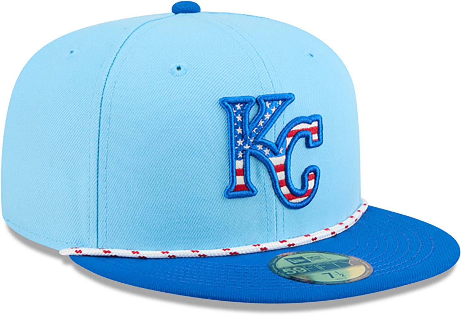 New Era Light Kansas City Royals 2025 Fourth of July 59FIFTY Fitted Hat - view number 3