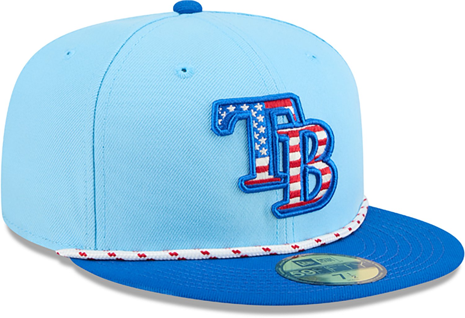 New Era Light Tampa Bay Rays 2025 Fourth of July 59FIFTY Fitted Hat - view number 3