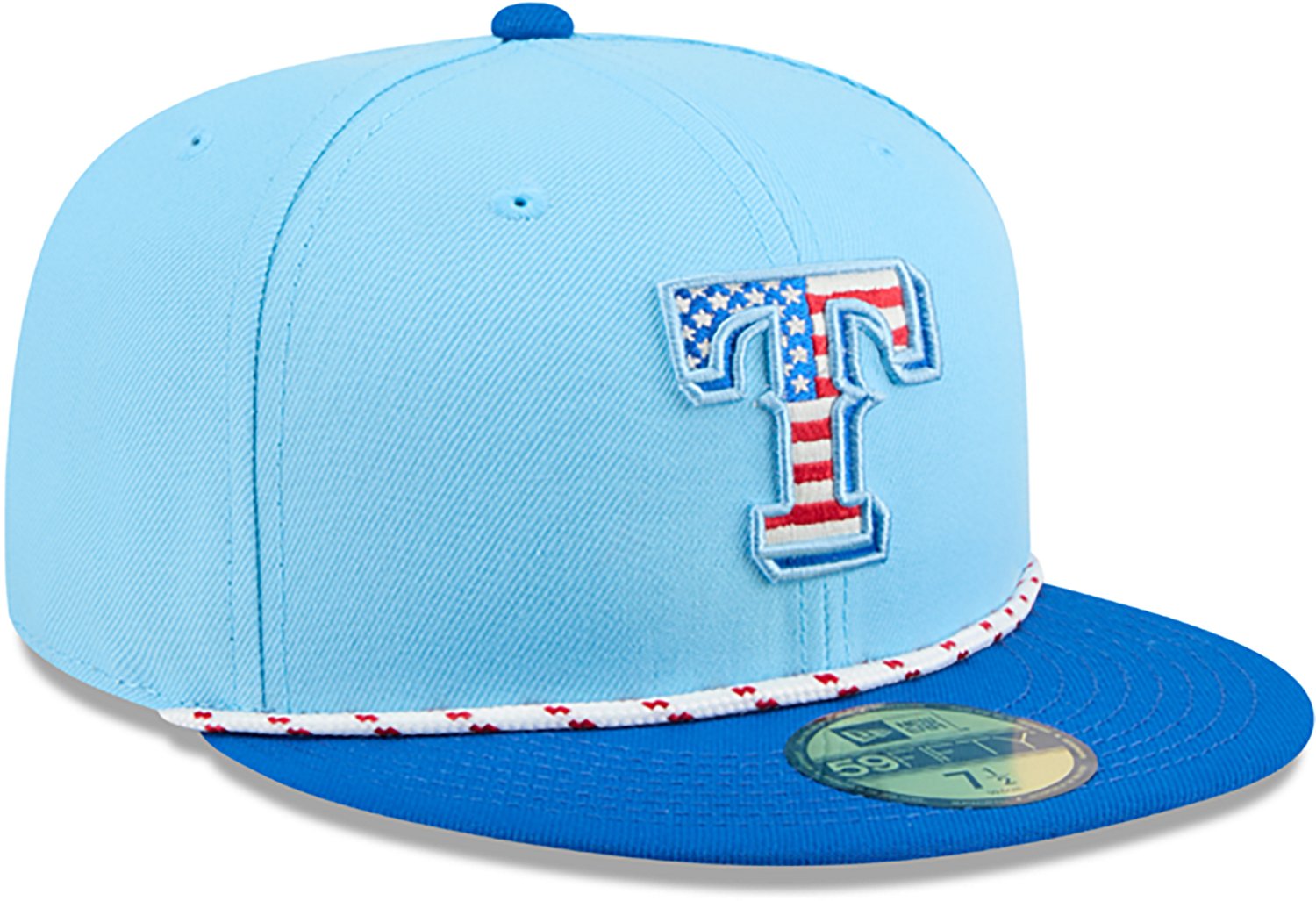 New Era Light Royal Texas Rangers 2025 Fourth of July 59FIFTY Fitted Hat - view number 3