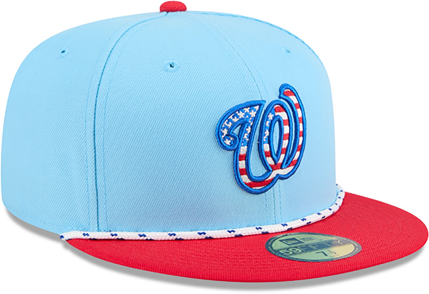 New Era Light Red Washington Nationals 2025 Fourth of July 59FIFTY Fitted Hat - view number 3