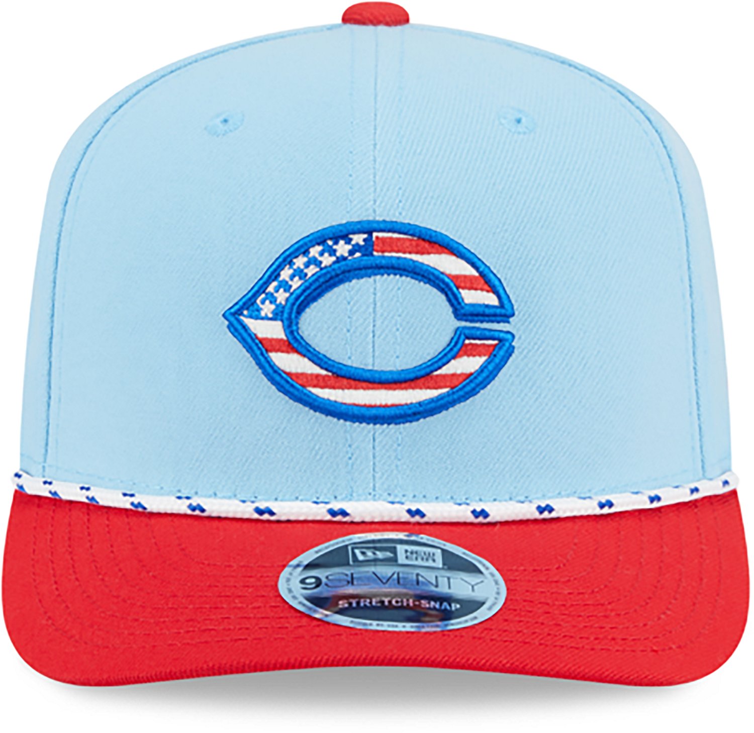 New Era Light Red Cincinnati Reds 2025 Fourth of July 9SEVENTY Adjustable Trucker Hat - view number 2