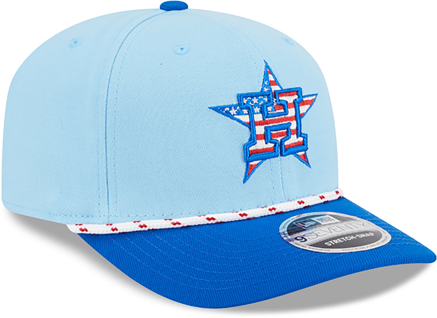 New Era Light Houston Astros 2025 Fourth of July 9SEVENTY Adjustable Hat - view number 3