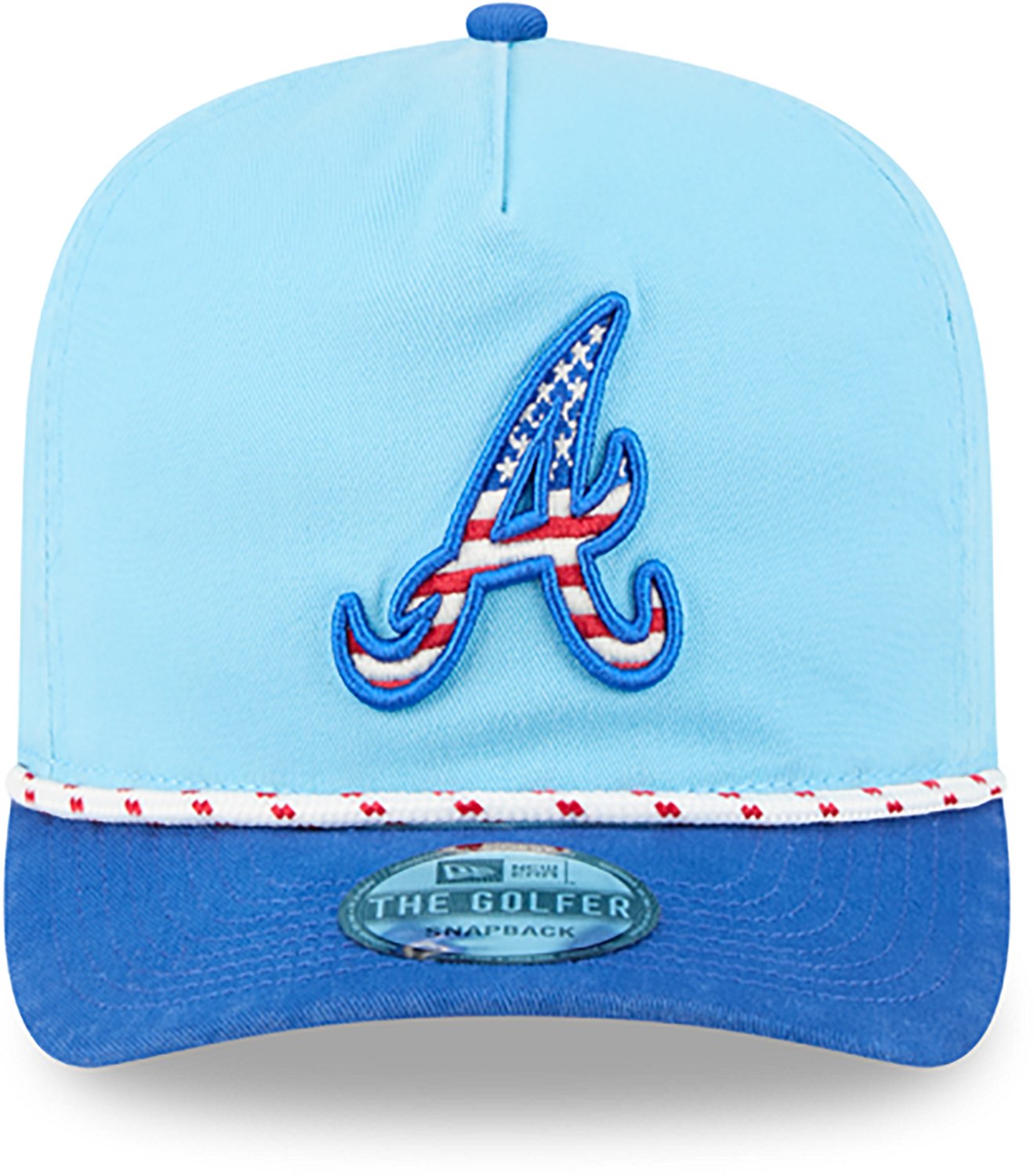 New Era Light Atlanta Braves 2025 Fourth of July Golfer Snapback Hat - view number 2