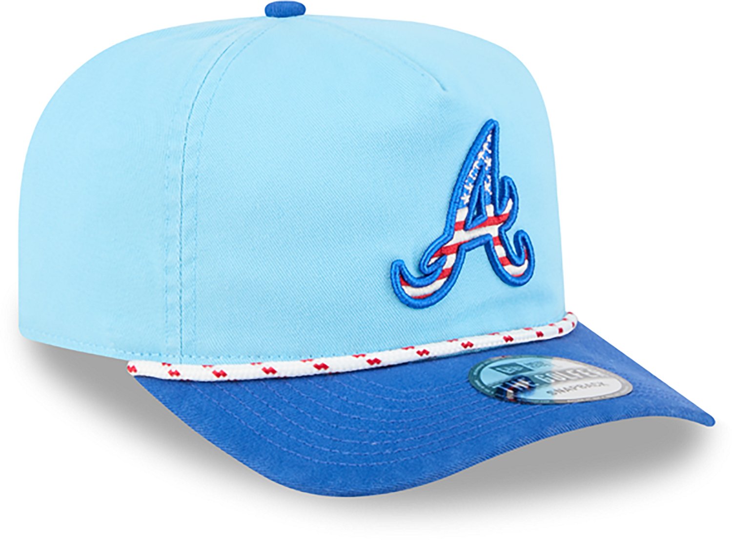 New Era Light Atlanta Braves 2025 Fourth of July Golfer Snapback Hat - view number 3