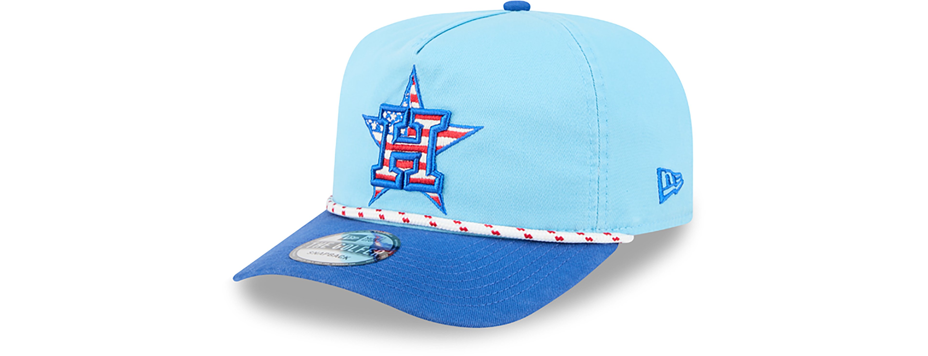 New Era Light Houston Astros 2025 Fourth of July Golfer Snapback Hat