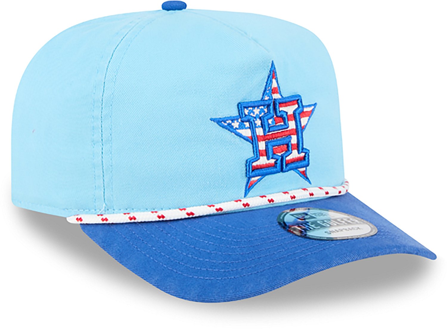 New Era Light Houston Astros 2025 Fourth of July Golfer Snapback Hat - view number 3