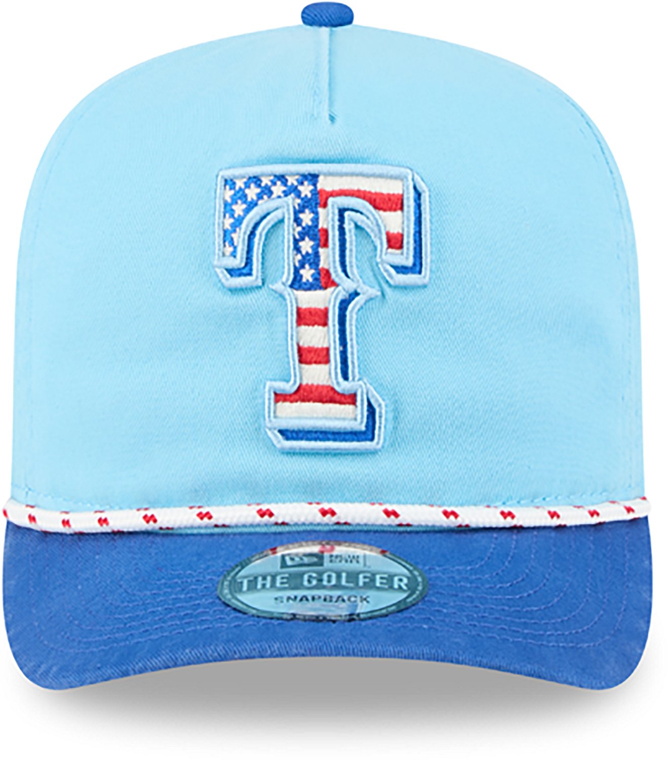 New Era Light Royal Texas Rangers 2025 Fourth of July Golfer Snapback Hat - view number 2