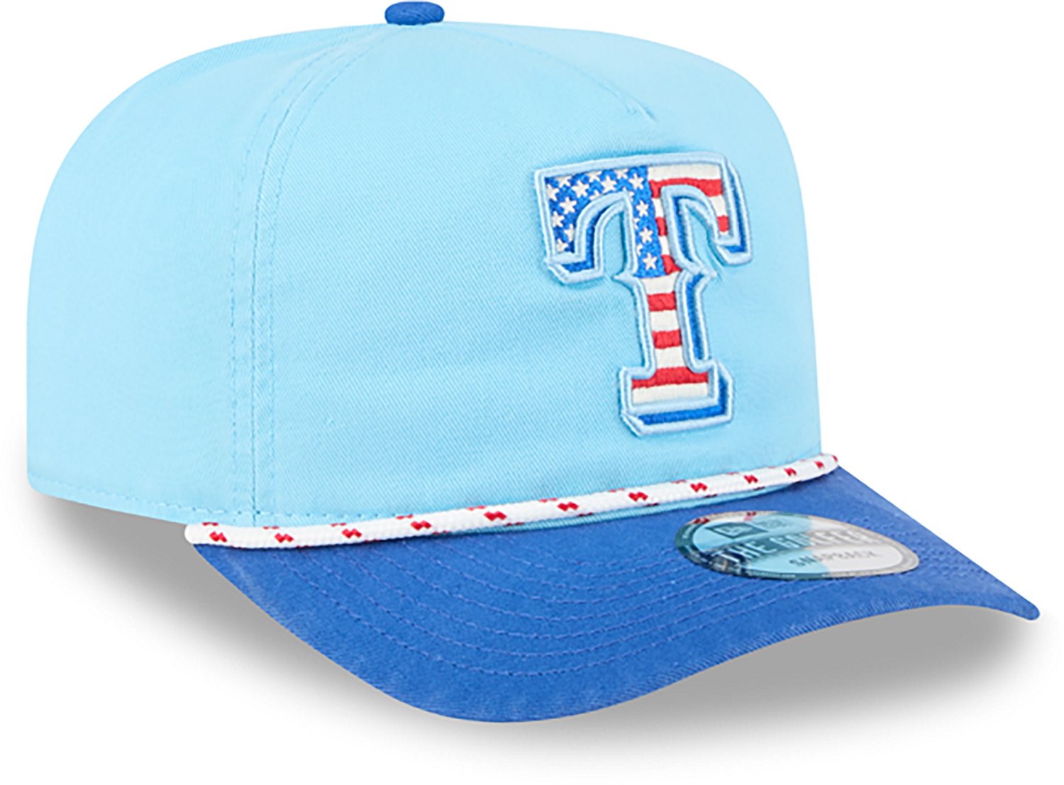New Era Light Royal Texas Rangers 2025 Fourth of July Golfer Snapback Hat - view number 3