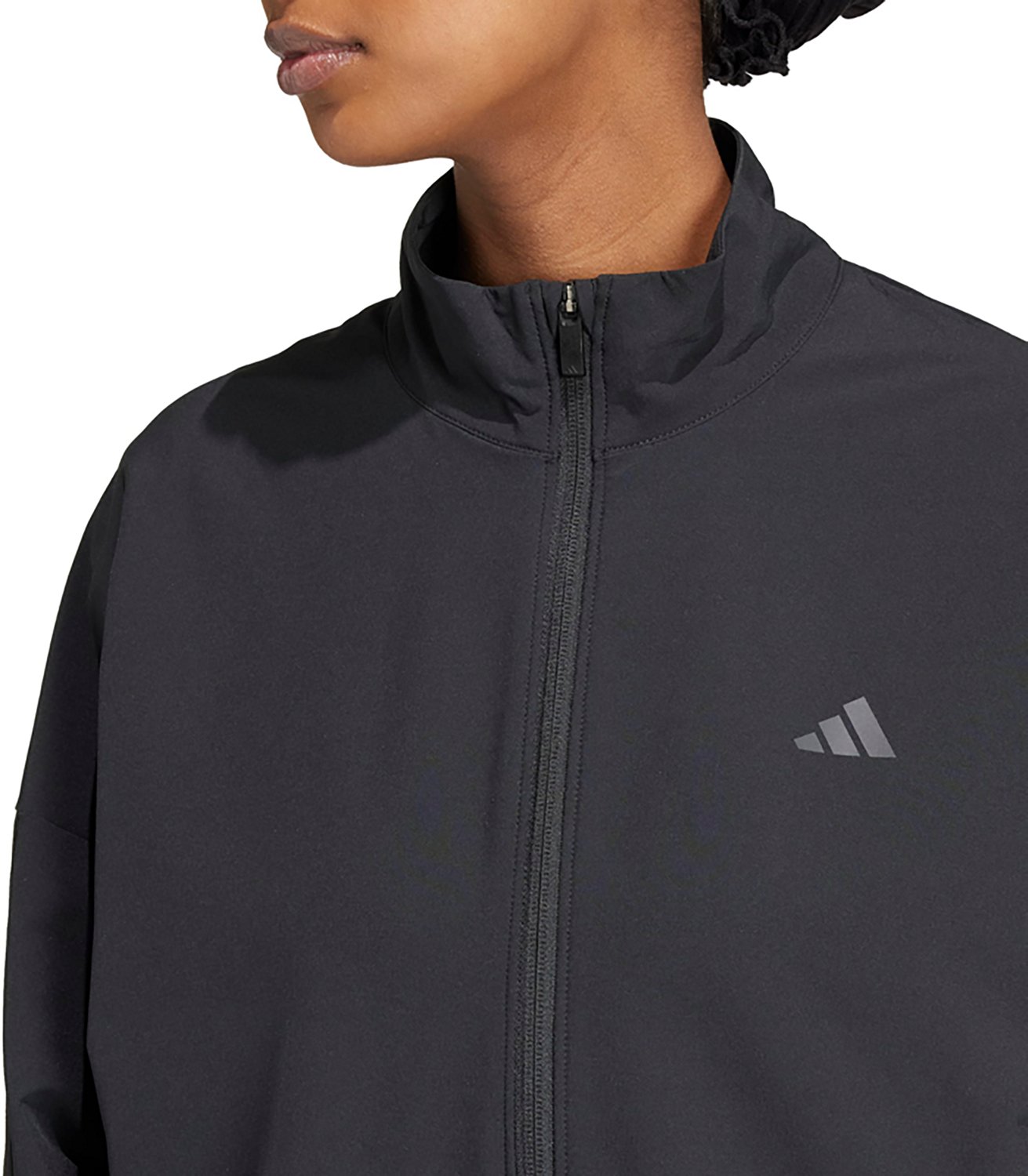 adidas Women's Pacer All Gym Tonal 3-Stripes Woven Jacket - view number 4