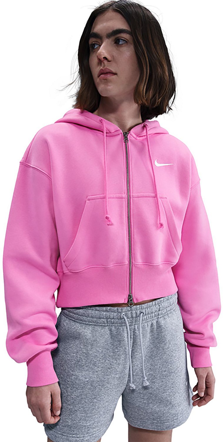 Nike Women's Sportswear Phoenix Fleece Loose Full Zip Crop Hoodie - view number 3