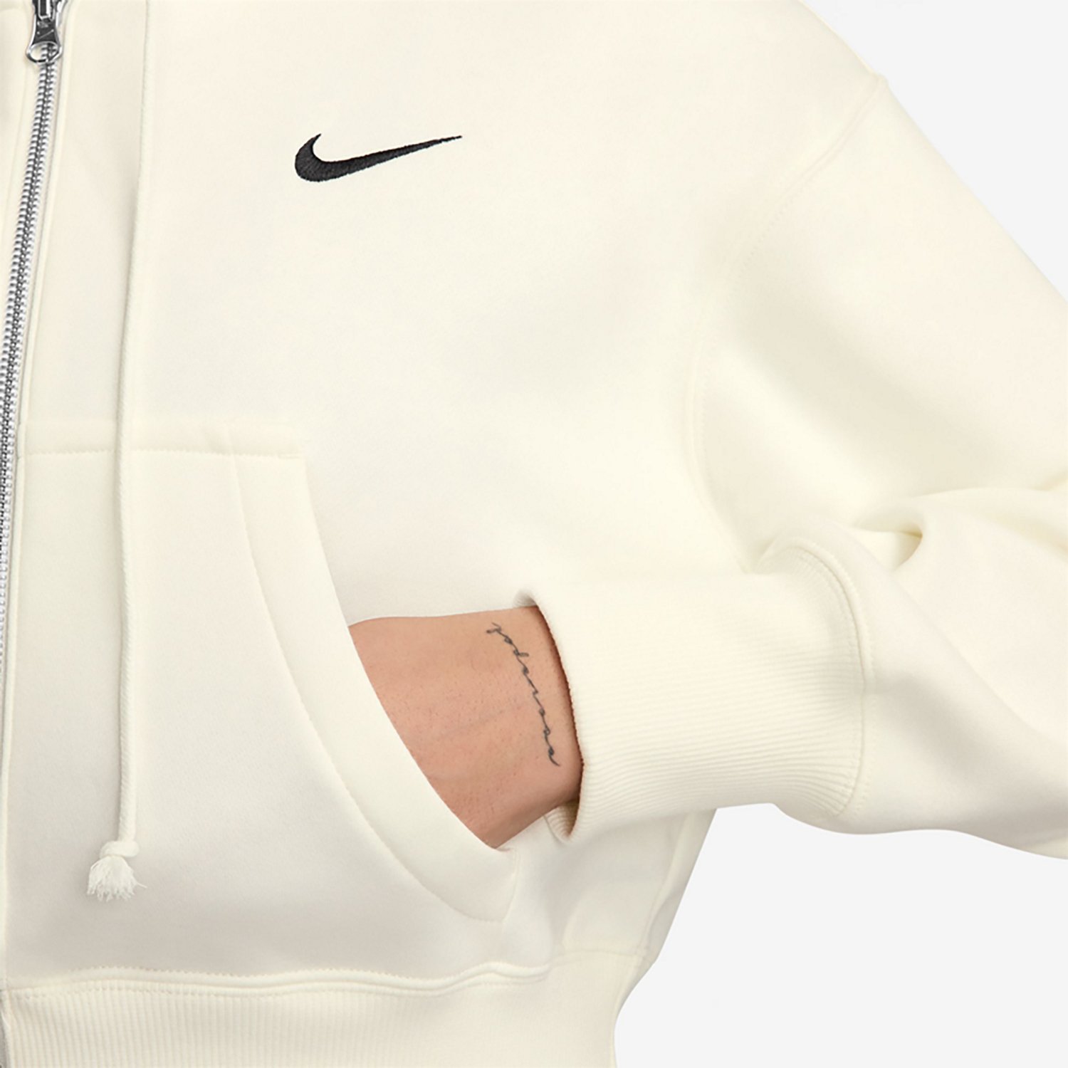 Nike Women's Sportswear Phoenix Fleece Loose Full Zip Crop Hoodie - view number 3