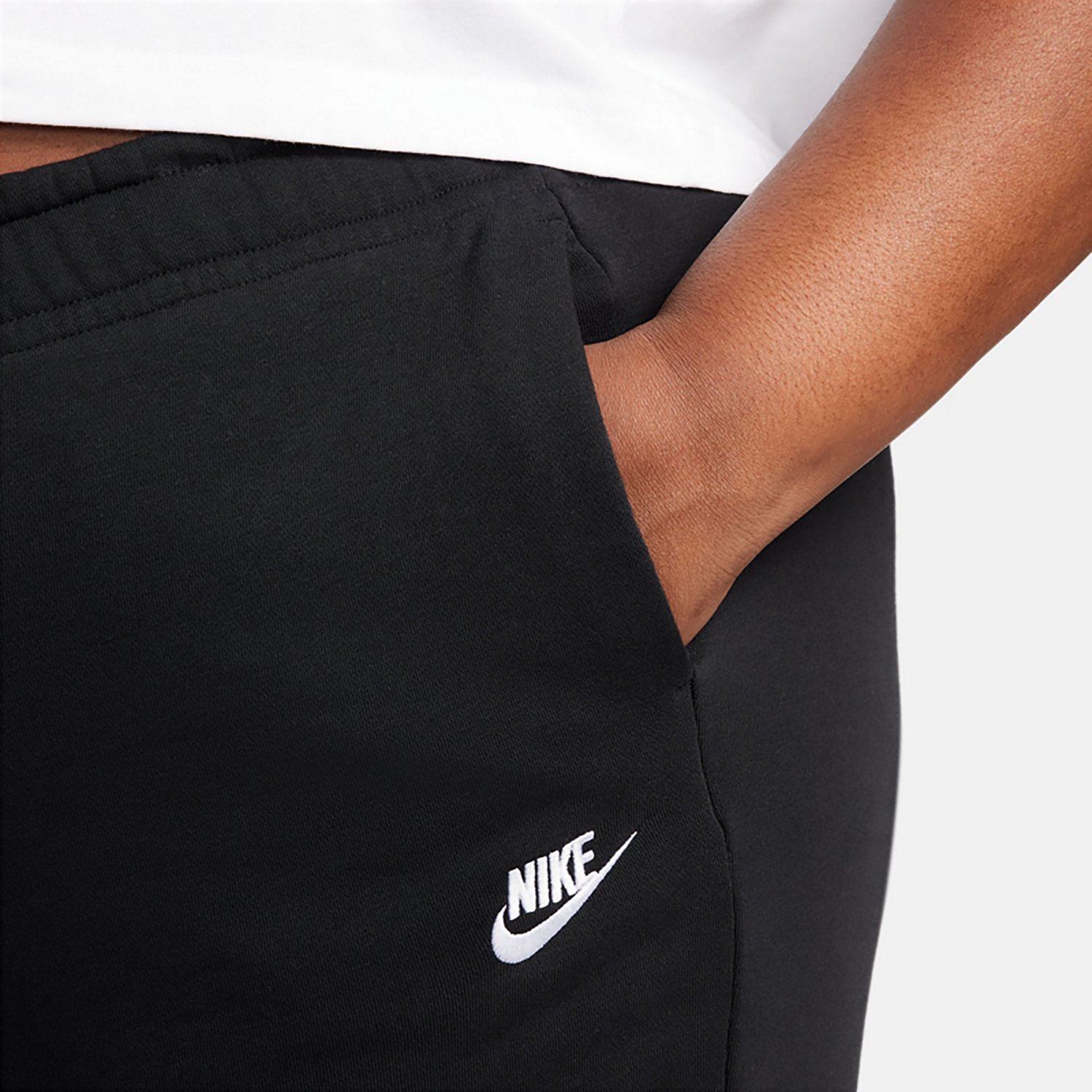 Nike Women's Sportswear Club Fleece Mid Rise Wide Leg Plus Size Sweatpants - view number 3