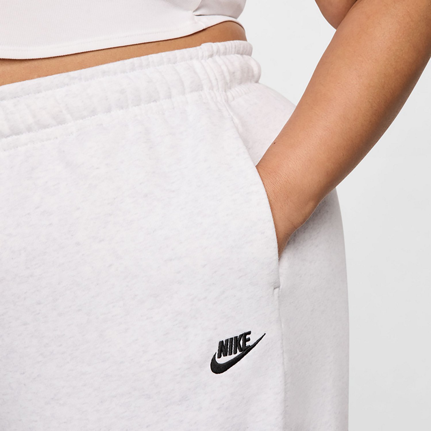 Nike Women's Sportswear Club Fleece Mid Rise Wide Leg Plus Size Sweatpants - view number 3