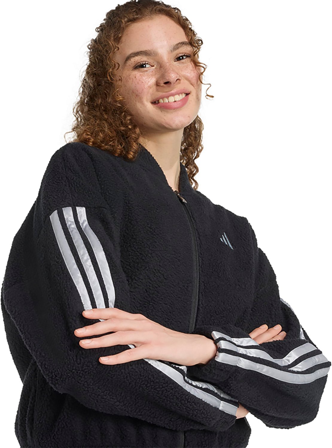 adidas Women's Holiday High Pile Fleece Full-Zip Hoodie - view number 4