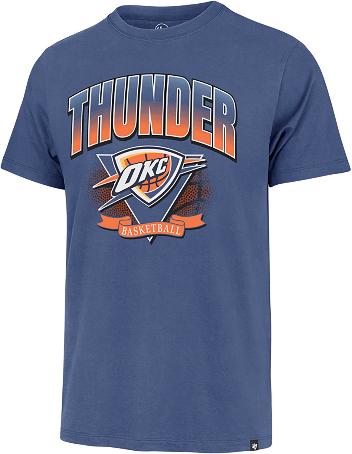 47B Men's OKC Thunder Arena Fade Franklin Short Sleeve T-shirt