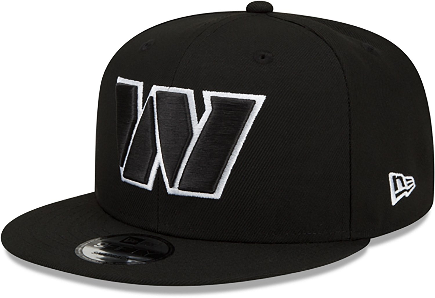 New Era Adults' Washington Commanders Black and White 9FIFTY Snapback Cap - view number 1