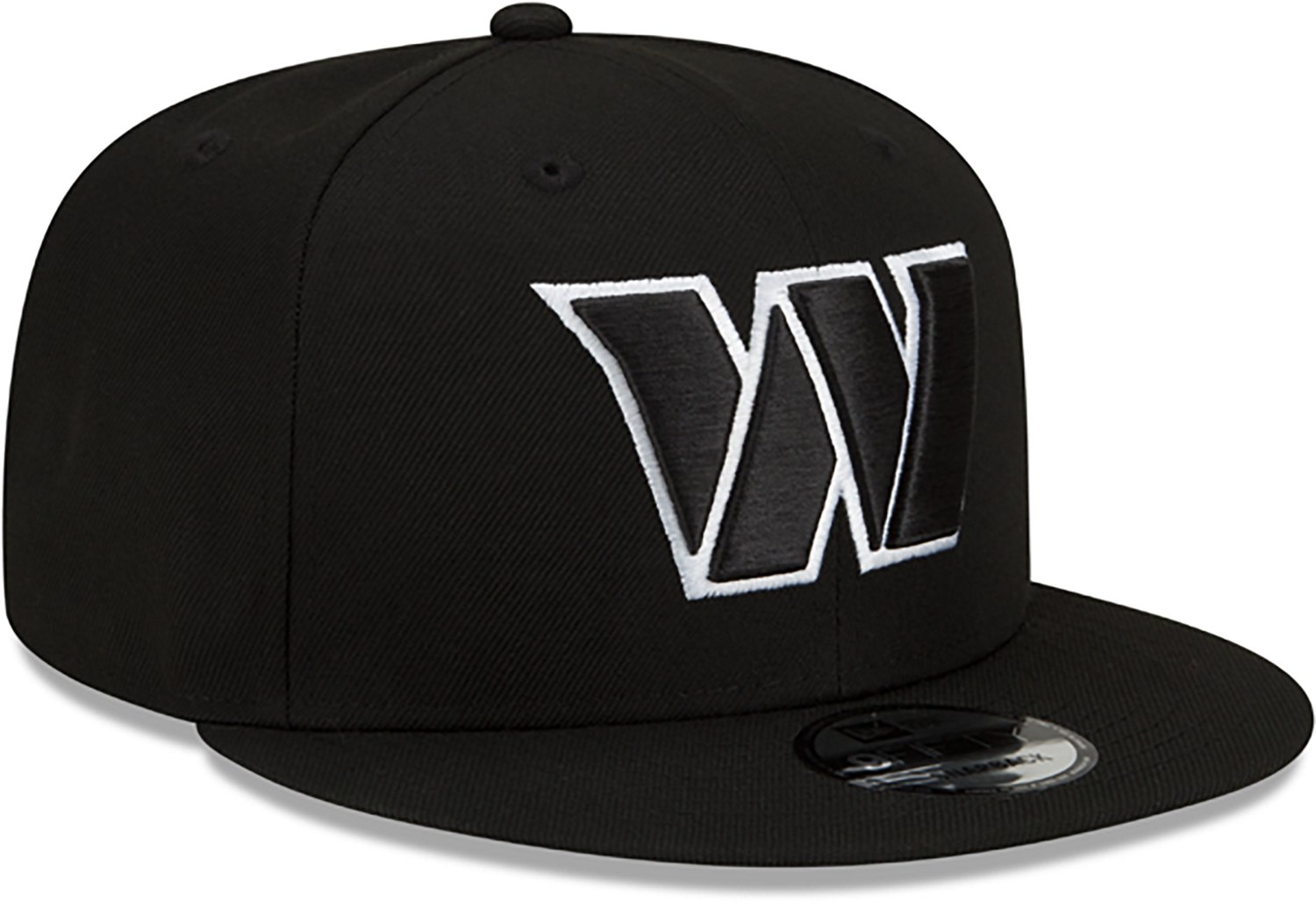 New Era Adults' Washington Commanders Black and White 9FIFTY Snapback Cap - view number 3