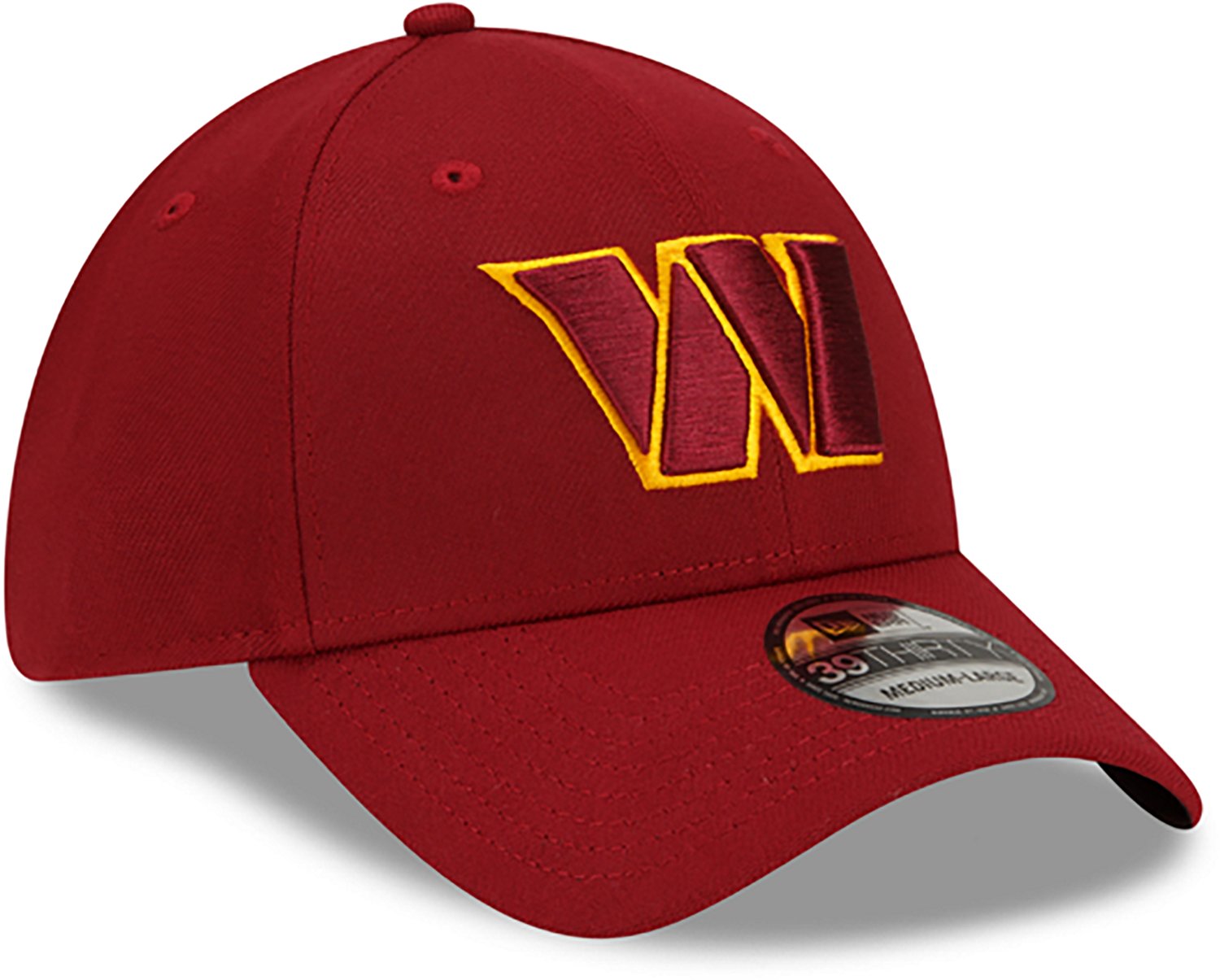 New Era Adults' Washington Commanders Team Classic 39THIRTY Stretch Fit Cap - view number 3