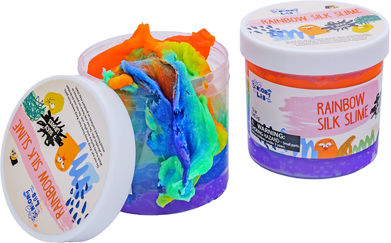 Toysmith Sensory Lab Rainbow Silky Slime