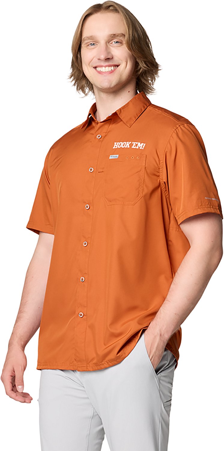Columbia Sportswear Men's University of Texas Longhorns Logo Tide Short Sleeve Camp Shirt - view number 3