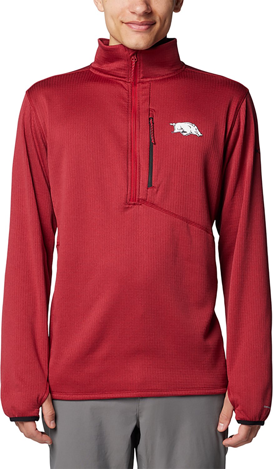 Columbia Arkansas Razorbacks Park View Grid Fleece Omni-Wick Half-Zip Jacket - view number 1
