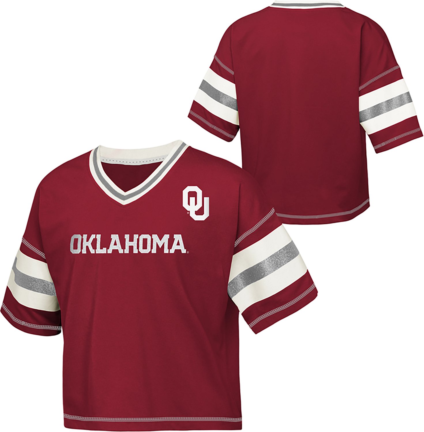 Outerstuff Girls' Oklahoma Grid Iron Top - view number 3