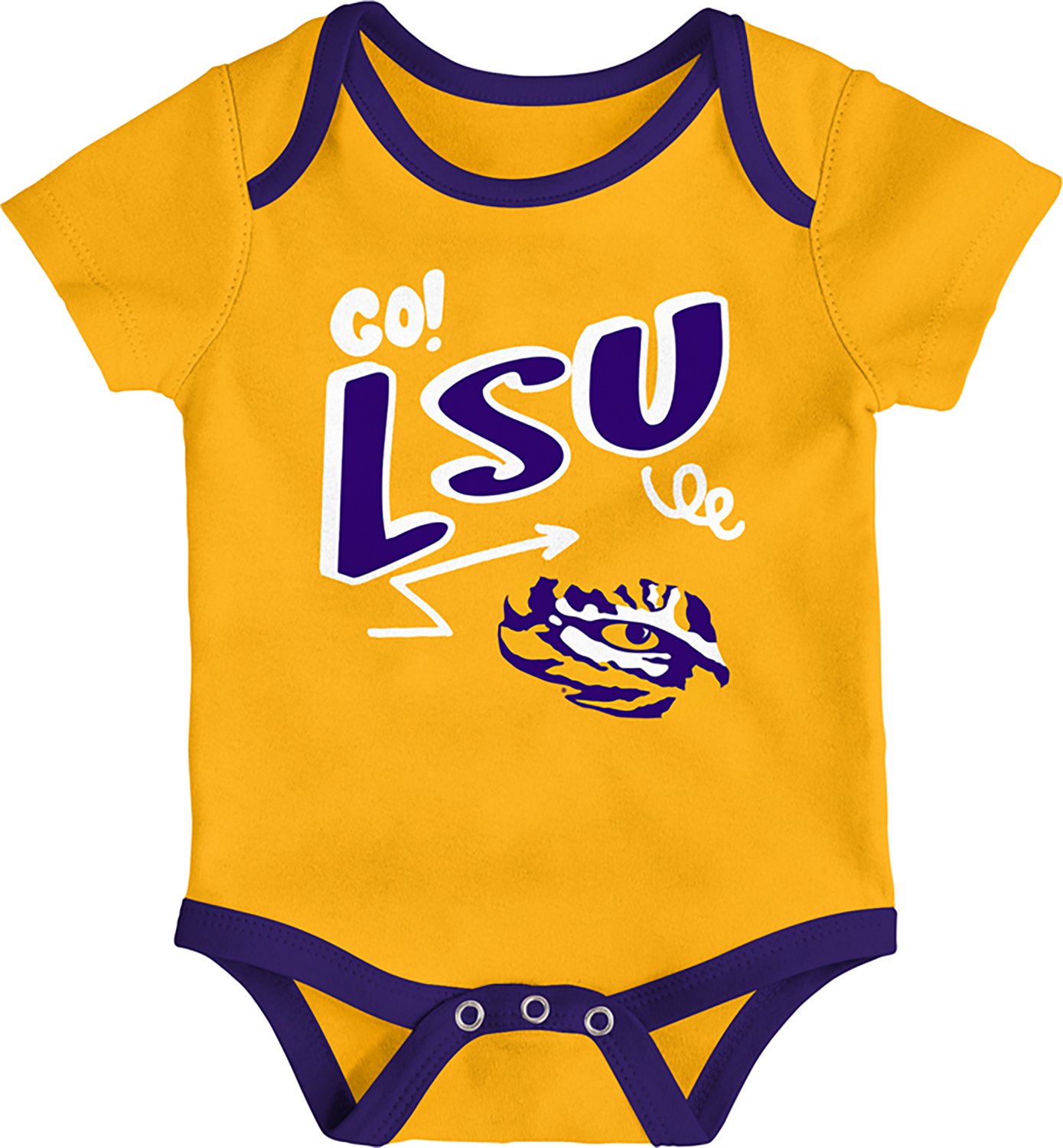 Outerstuff Infants' LSU All Day Play 3-Piece Creeper Set - view number 3