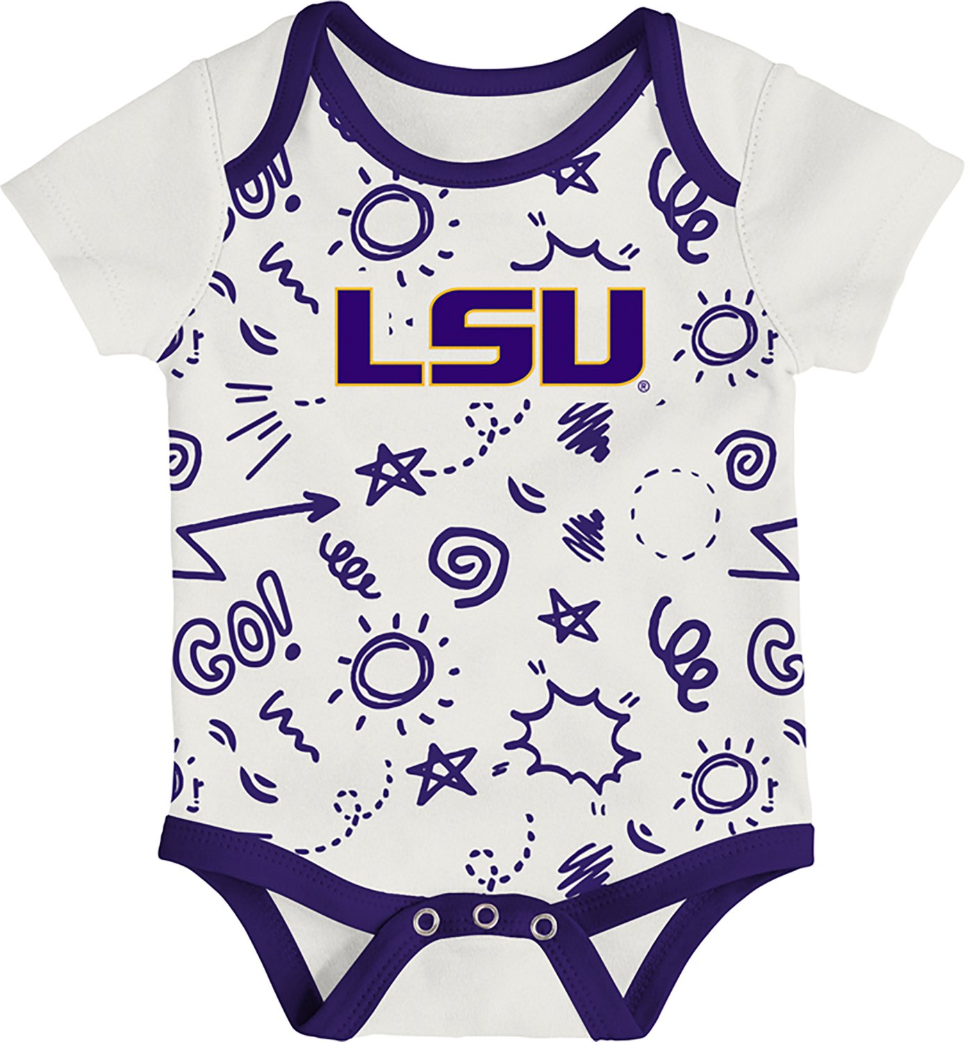 Outerstuff Infants' LSU All Day Play 3-Piece Creeper Set - view number 4