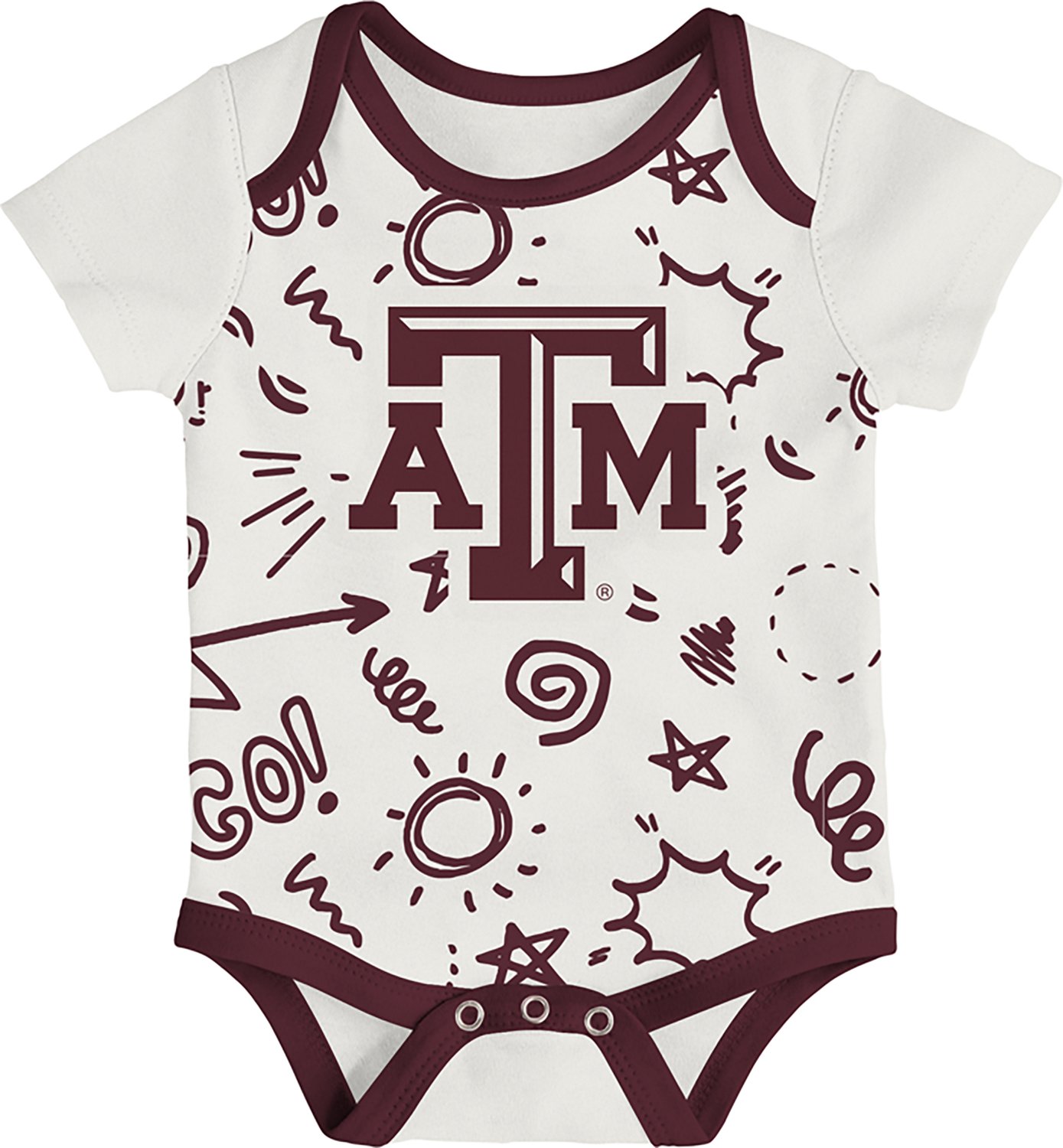 Outerstuff Infants' Texas A&M All Day Play 3-Piece Creeper Set - view number 4