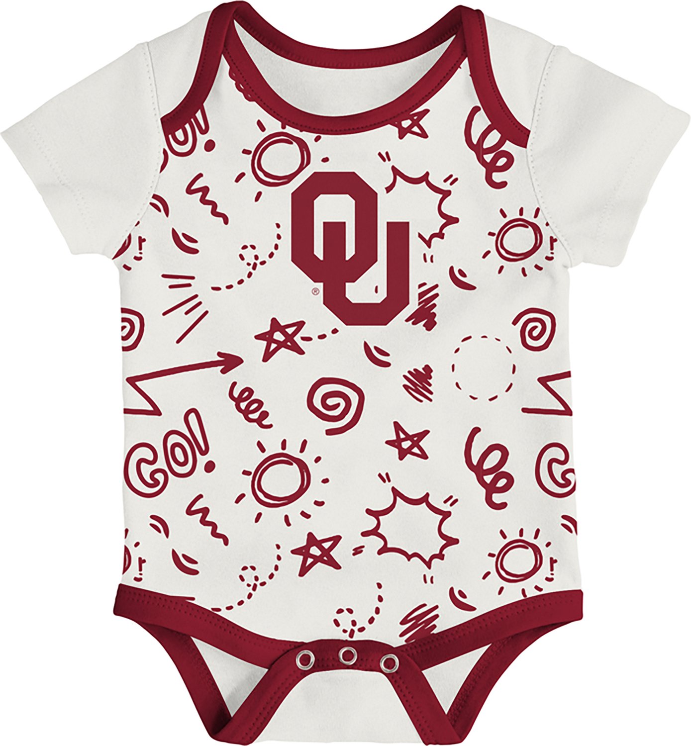 Outerstuff Infants' Oklahoma All Day Play 3-Piece Creeper Set - view number 4