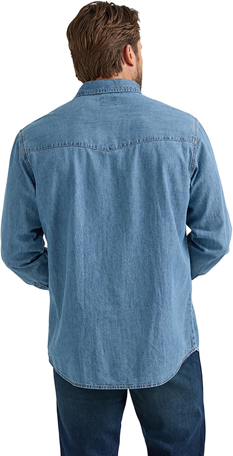 Wrangler Men's Long Sleeve Classic Fit Denim Western Snap Shirt - view number 2