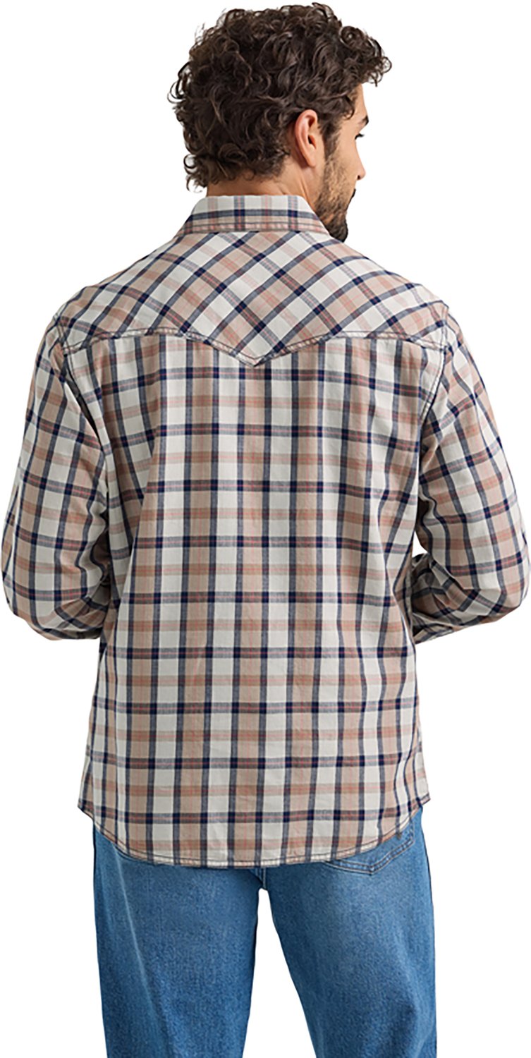 Wrangler Men's Retro® Premium Long Sleeve Modern Fit Western Snap Plaid Shirt - view number 2