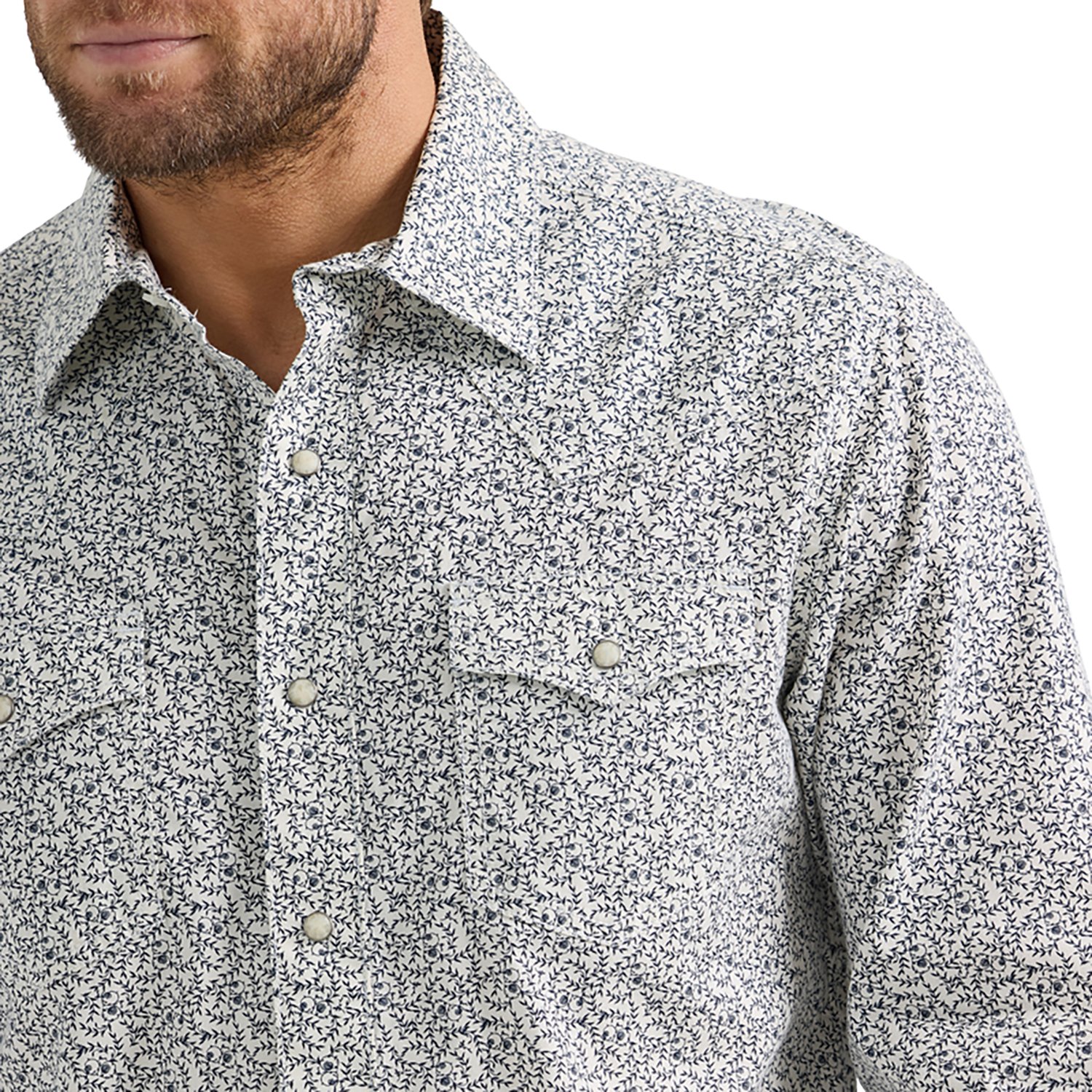Wrangler Men's Retro® Premium Long Sleeve Modern Fit Western Snap Plaid Shirt - view number 3
