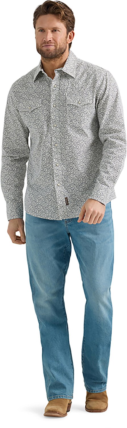 Wrangler Men's Retro® Premium Long Sleeve Modern Fit Western Snap Plaid Shirt - view number 5