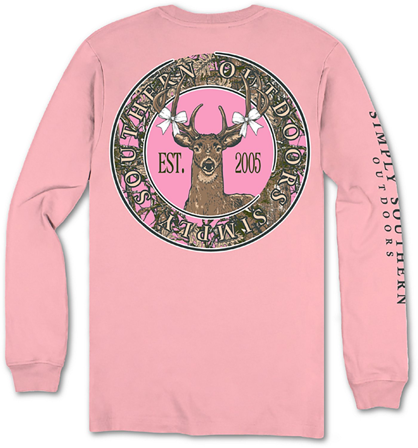 Simply Southern Girls' Camo Deer Long Sleeve T-shirt - view number 2