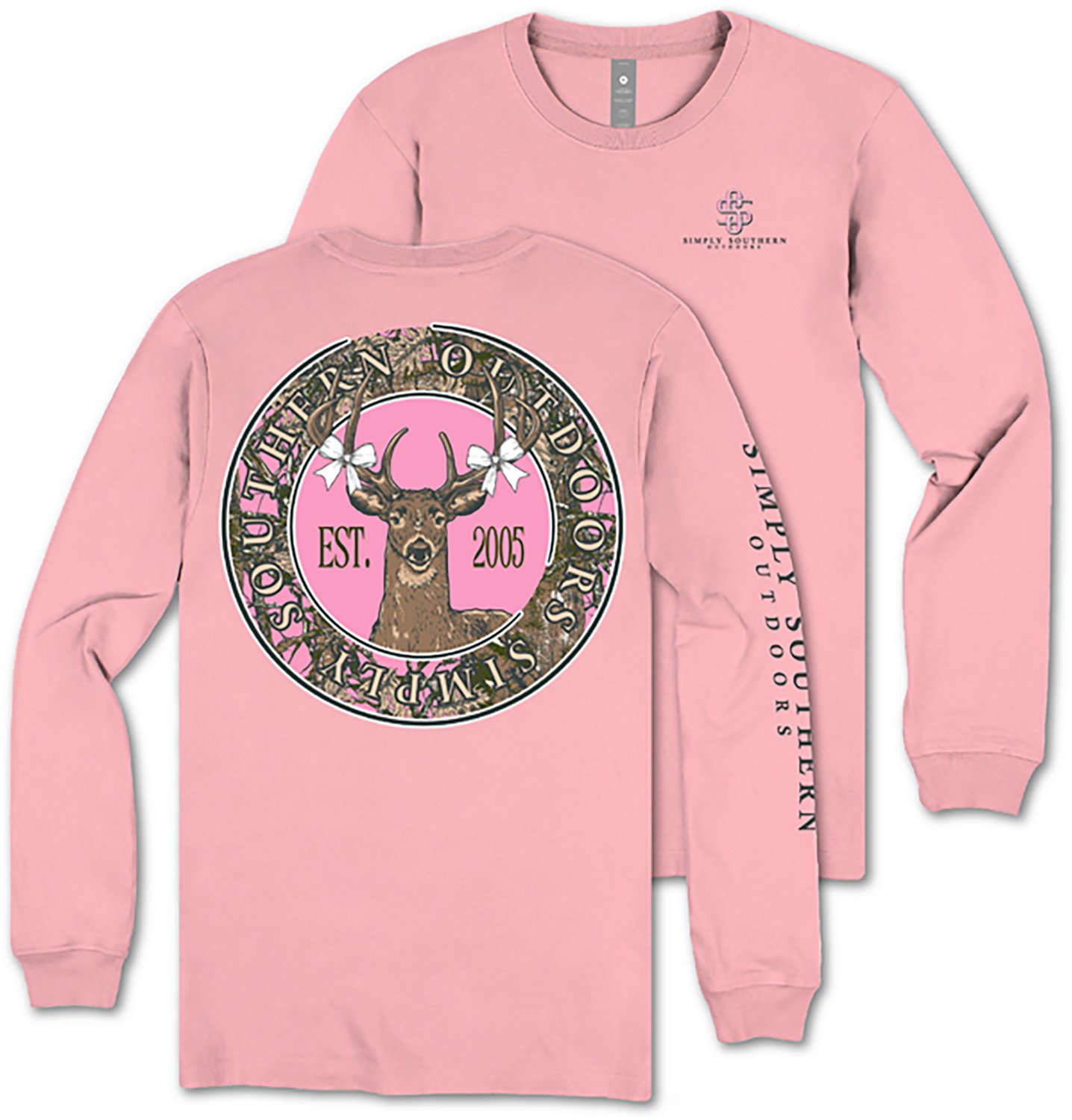 Simply Southern Girls' Camo Deer Long Sleeve T-shirt - view number 4