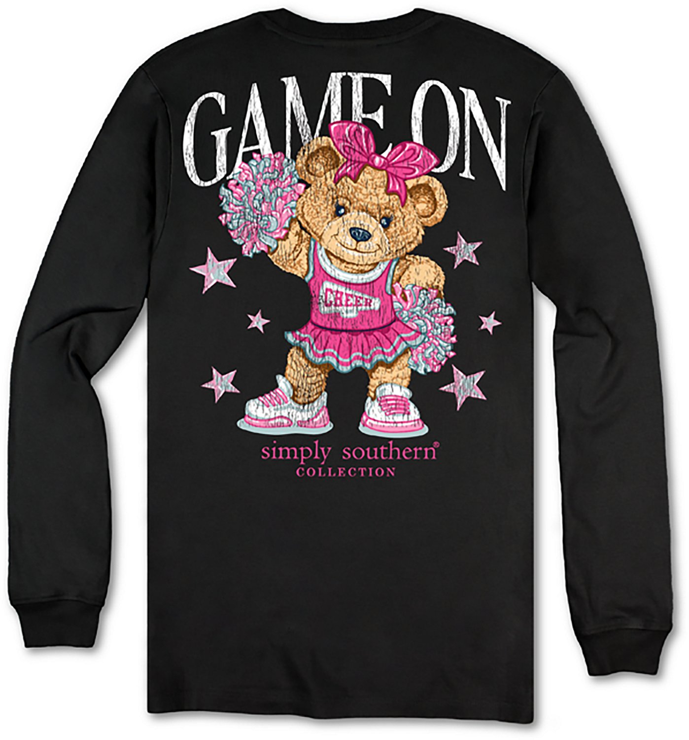 Simply Southern Girls' Game On Cheer Long Sleeve T-shirt - view number 2