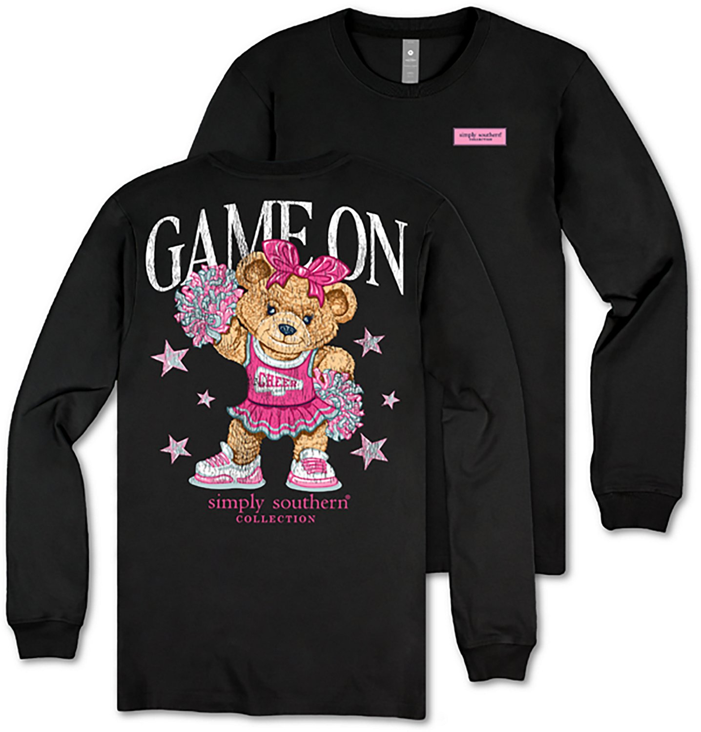 Simply Southern Girls' Game On Cheer Long Sleeve T-shirt - view number 4