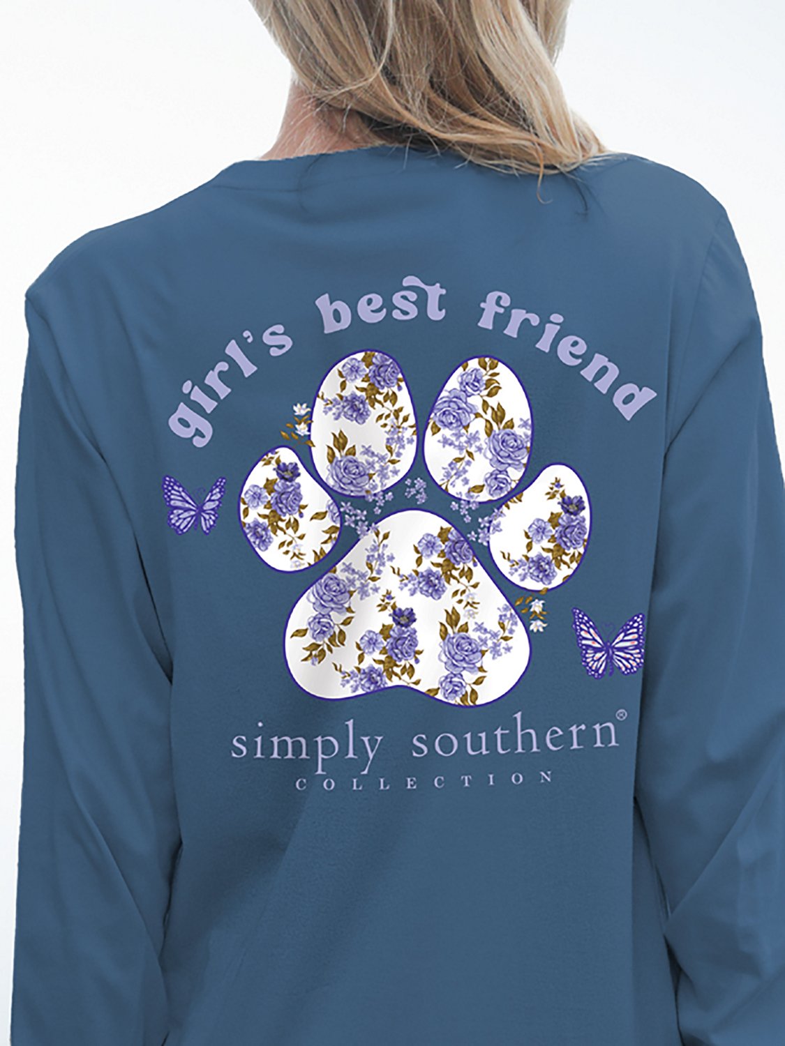 Simply Southern Girls' Bff Dog Paw Long Sleeve T-shirt - view number 2