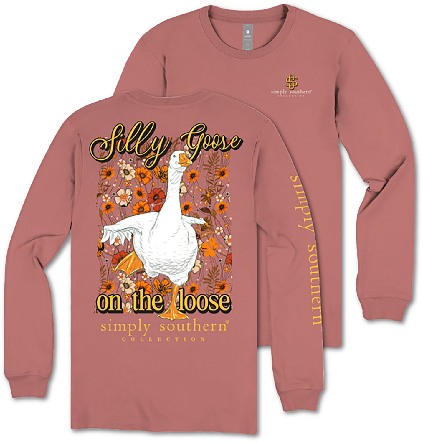 Simply Southern Girls' Silly Goose Fall Long Sleeve T-shirt - view number 4