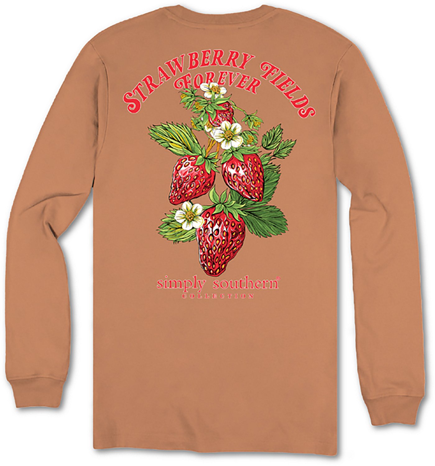 Simply Southern Girls' Strawberry Long Sleeve T-shirt - view number 2