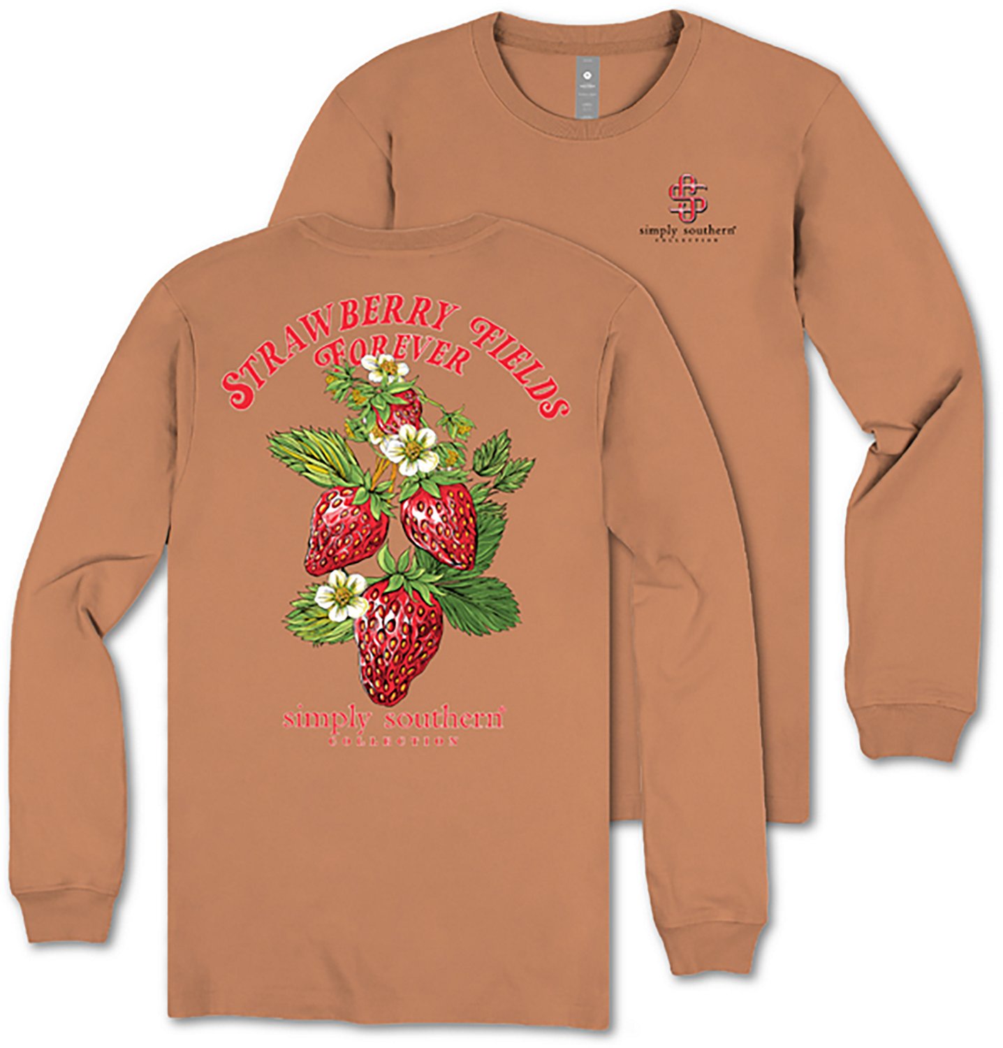 Simply Southern Girls' Strawberry Long Sleeve T-shirt - view number 4
