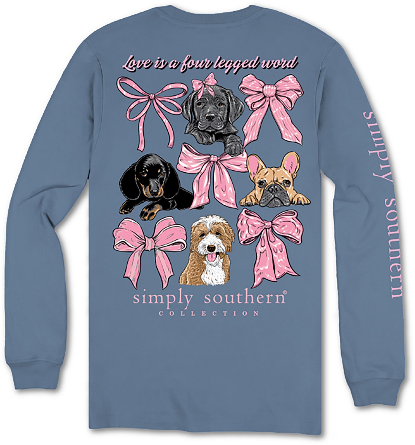 Simply Southern Women's Dogs & Bows Long Sleeve T-shirt - view number 2