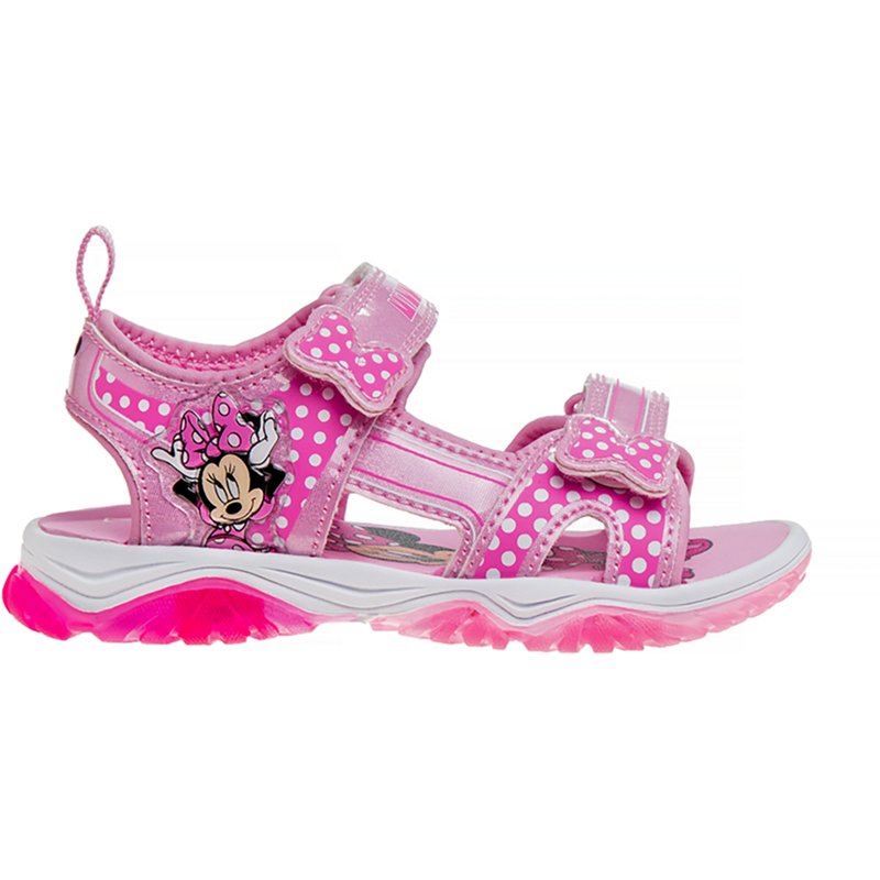 Disney Minnie Mouse Girl's Sneakers with Two White Lights TD