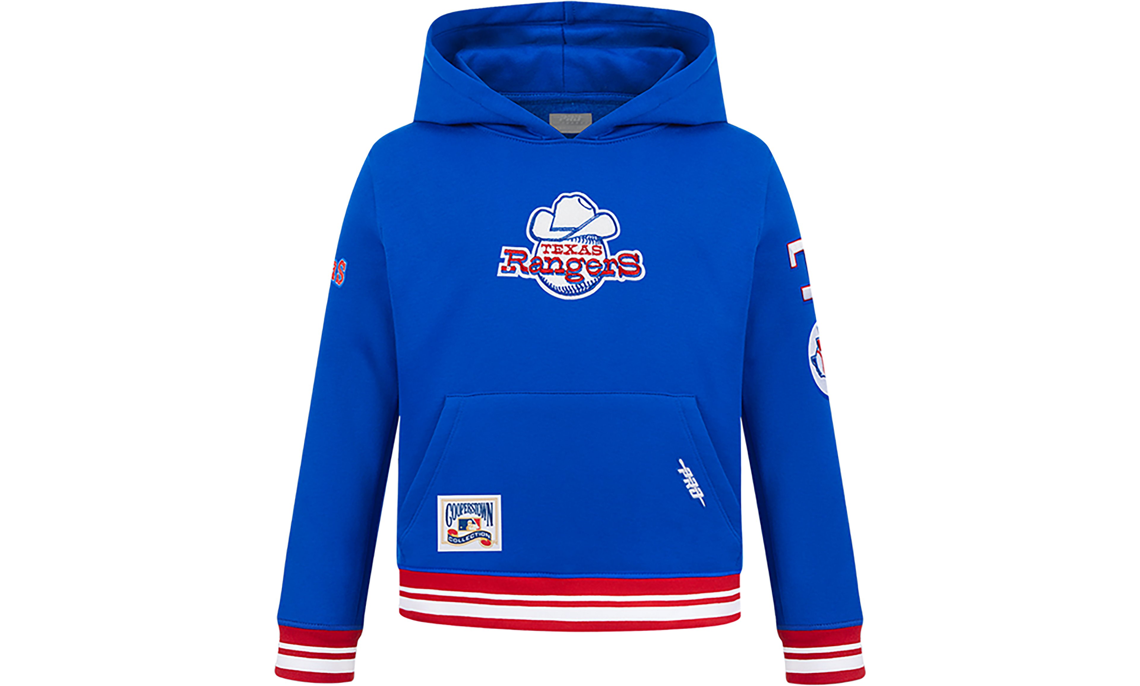 Pro Standard Boys' Texas Rangers Retro Classic BB Rib Fleece Long Sleeve Hoodie