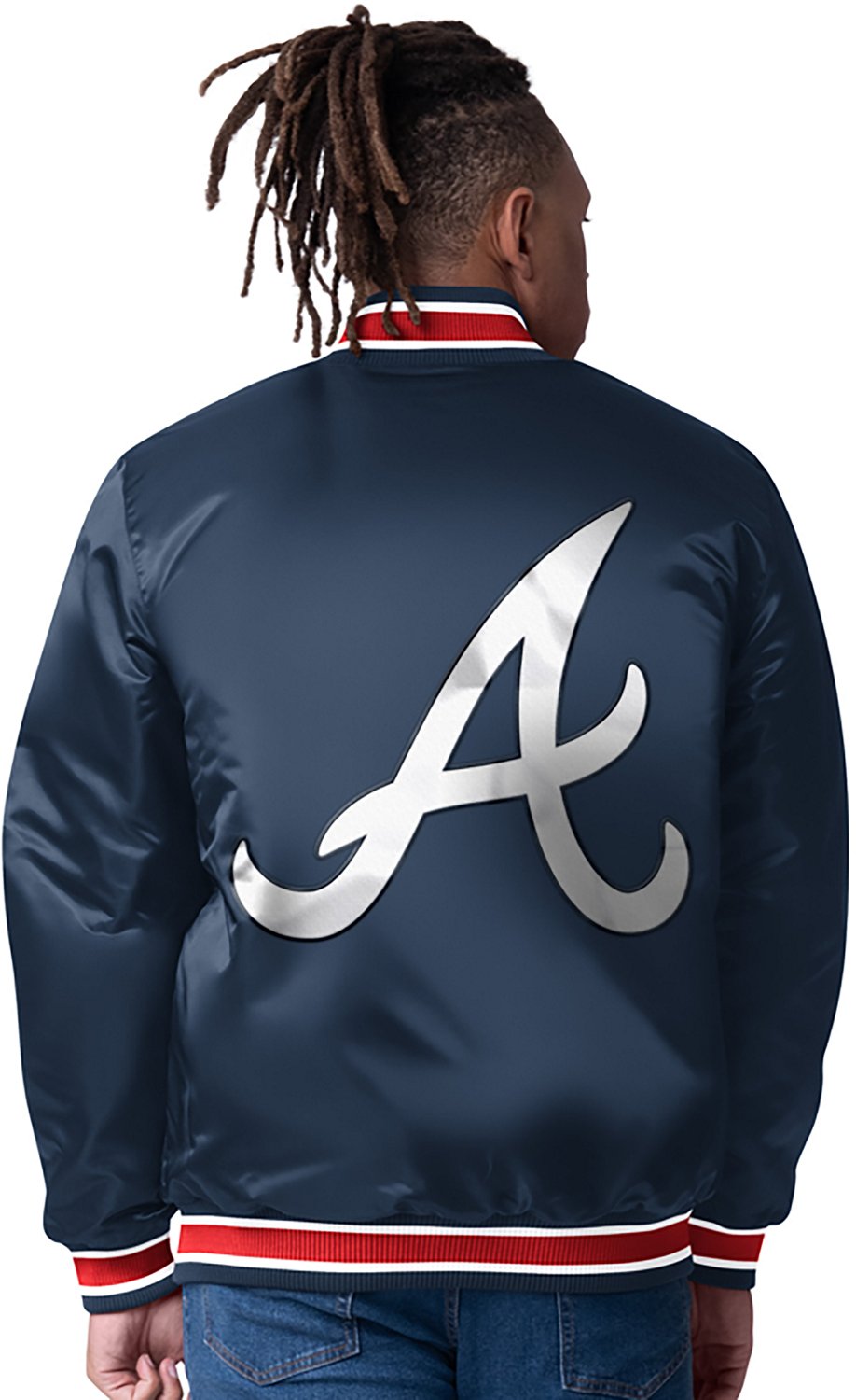 Starter Men's Atlanta Braves Closer Reversible Long Sleeve Jacket - view number 2
