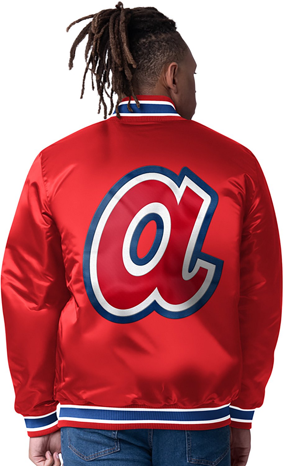 Starter Men's Atlanta Braves Closer Reversible Long Sleeve Jacket - view number 4
