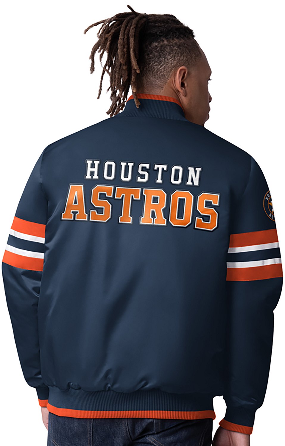 Starter Men's Houston Astros Scout II Varsity Long Sleeve Jacket - view number 2