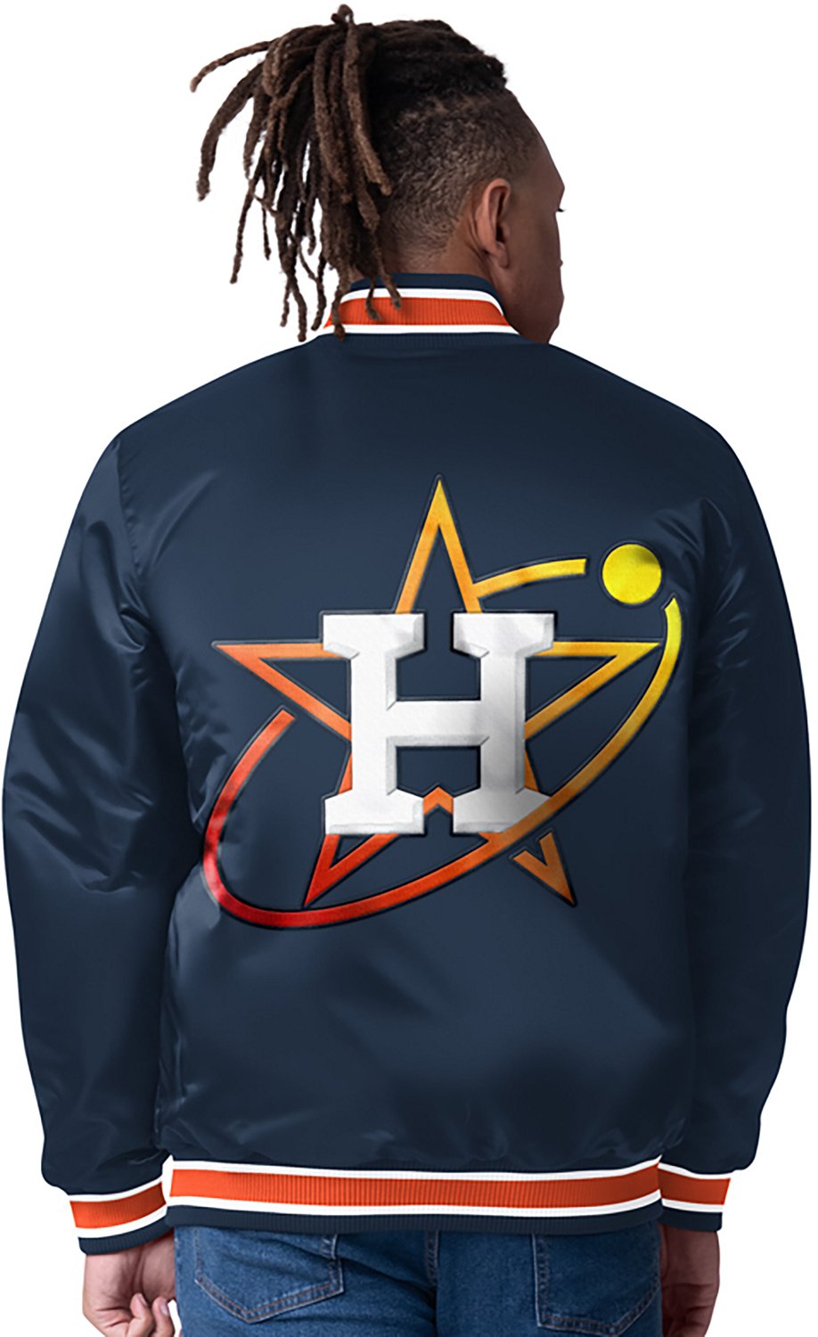 Starter Men's Houston Astros Closer Reversible Long Sleeve Jacket - view number 4