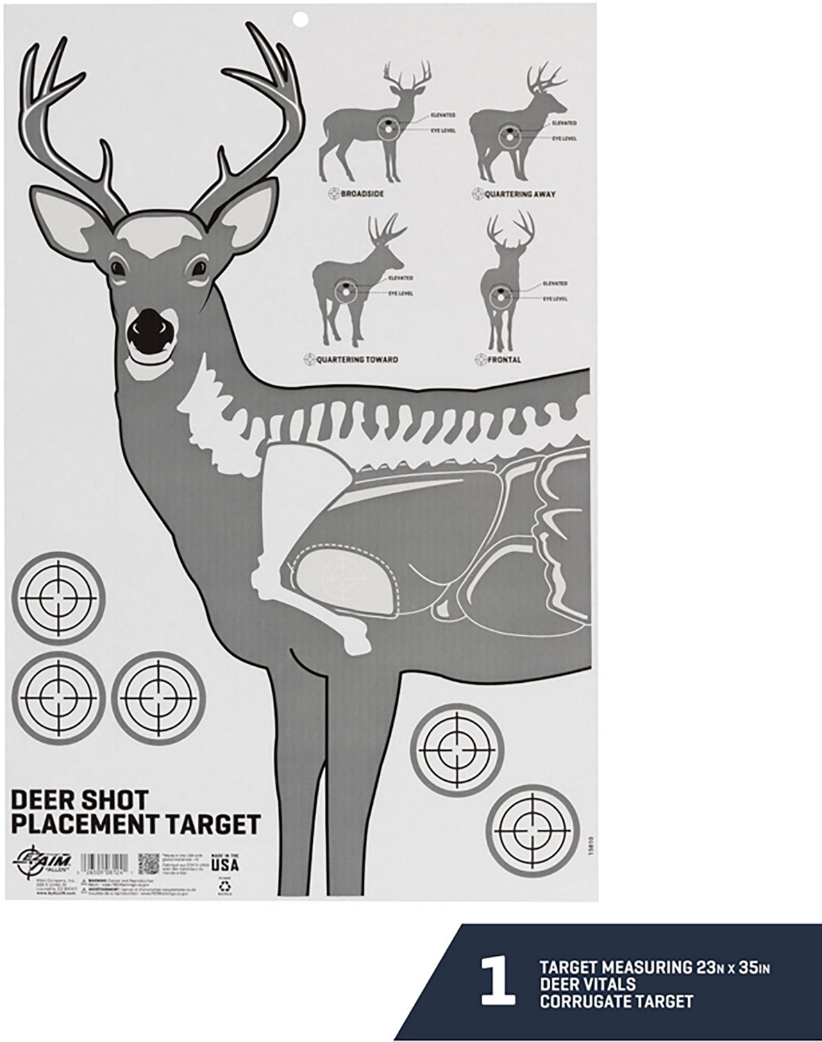 EZ Aim® Corrugated Deer Vital Target - view number 2